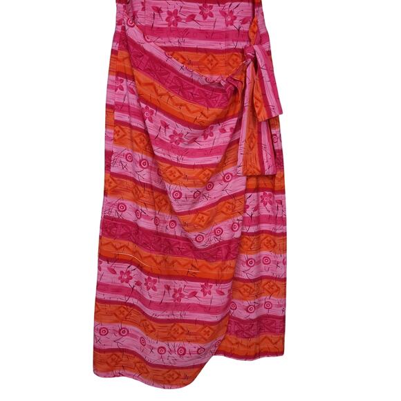 Sag Harbor Women's Dress Sz 10 Floral Pink Casual Preppy Modest Colorful Artsy - Picture 2 of 12